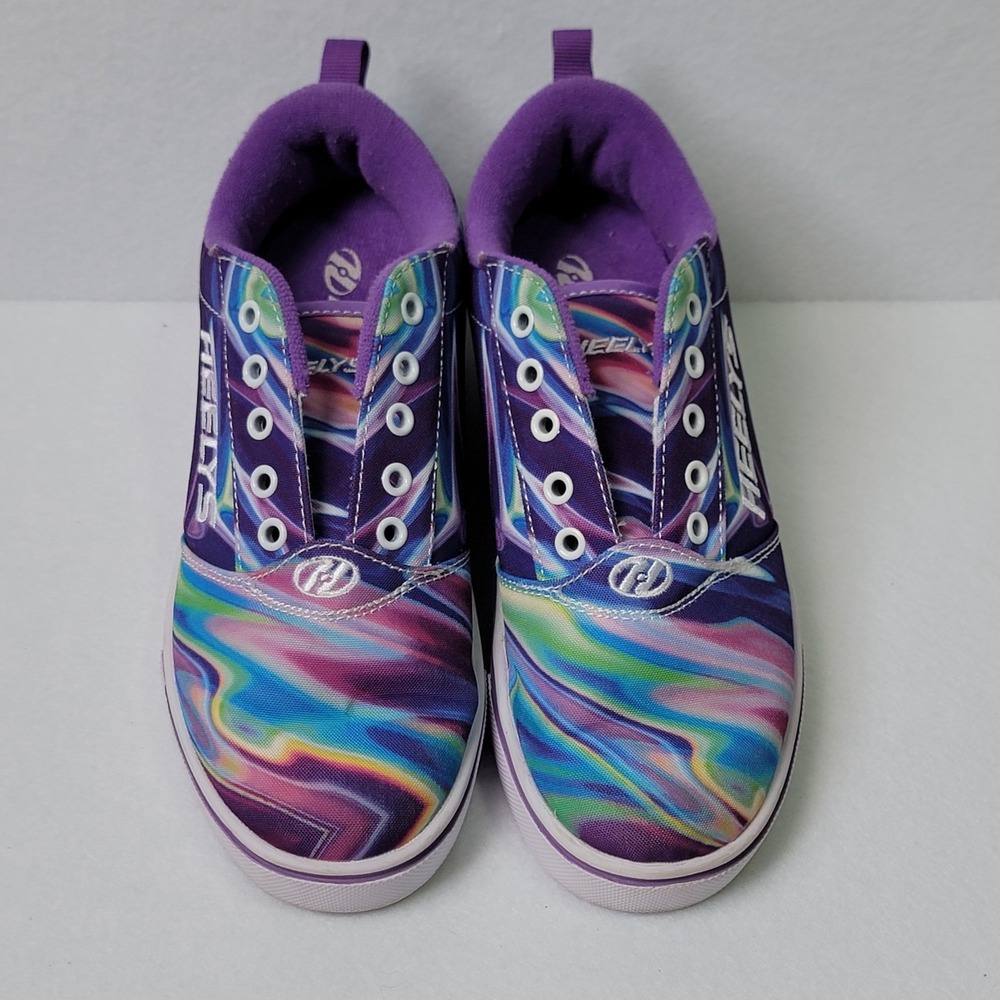 Heelys Pro 20 Prints Girls Athletic Roller Shoes Size 4 Skate Purple Tie Dye